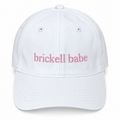 Brickell Babe White Embroidered Baseball Hat