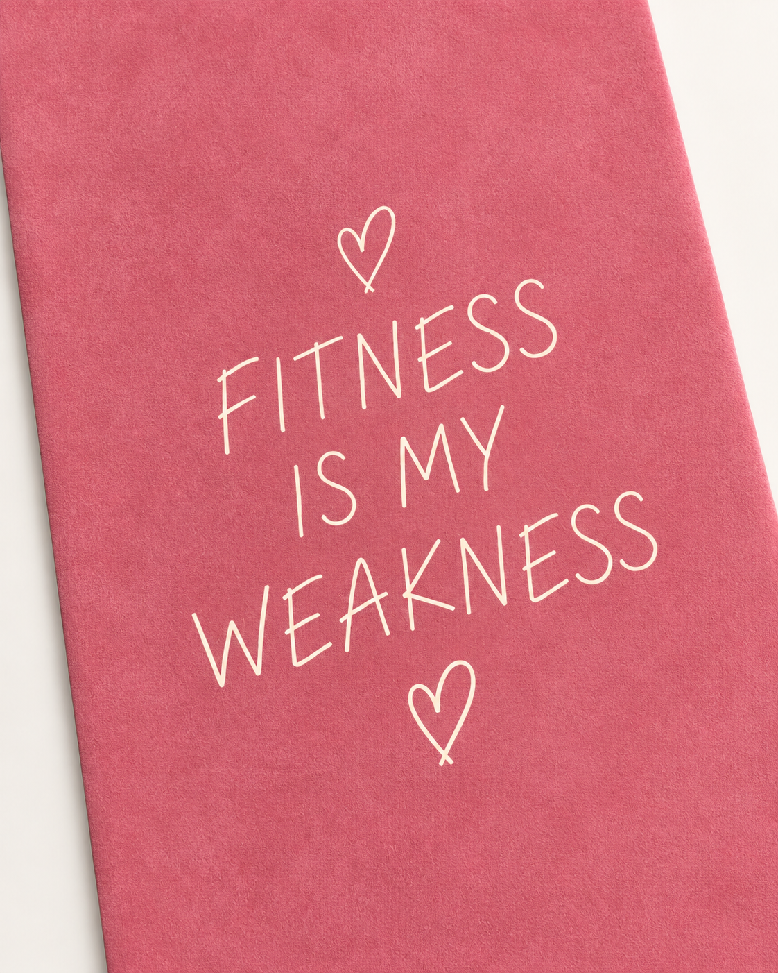 Fitness Is My Weakness Rose Suede Yoga Mat — Preorder